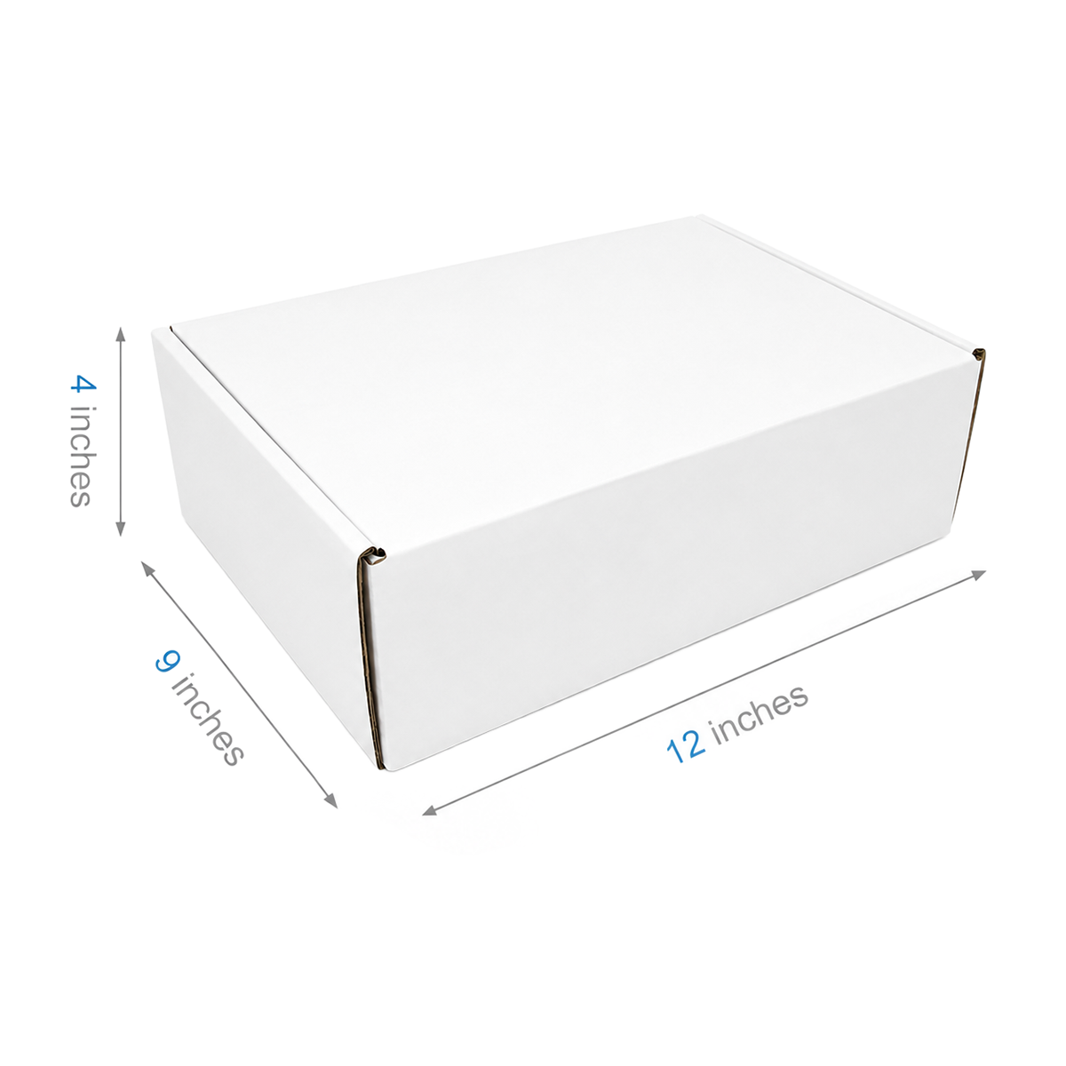 12" x 9" x 4" - White Mailer Boxes - Bundle of 40 - KIS PAPER - 6102; $3.12/pc
