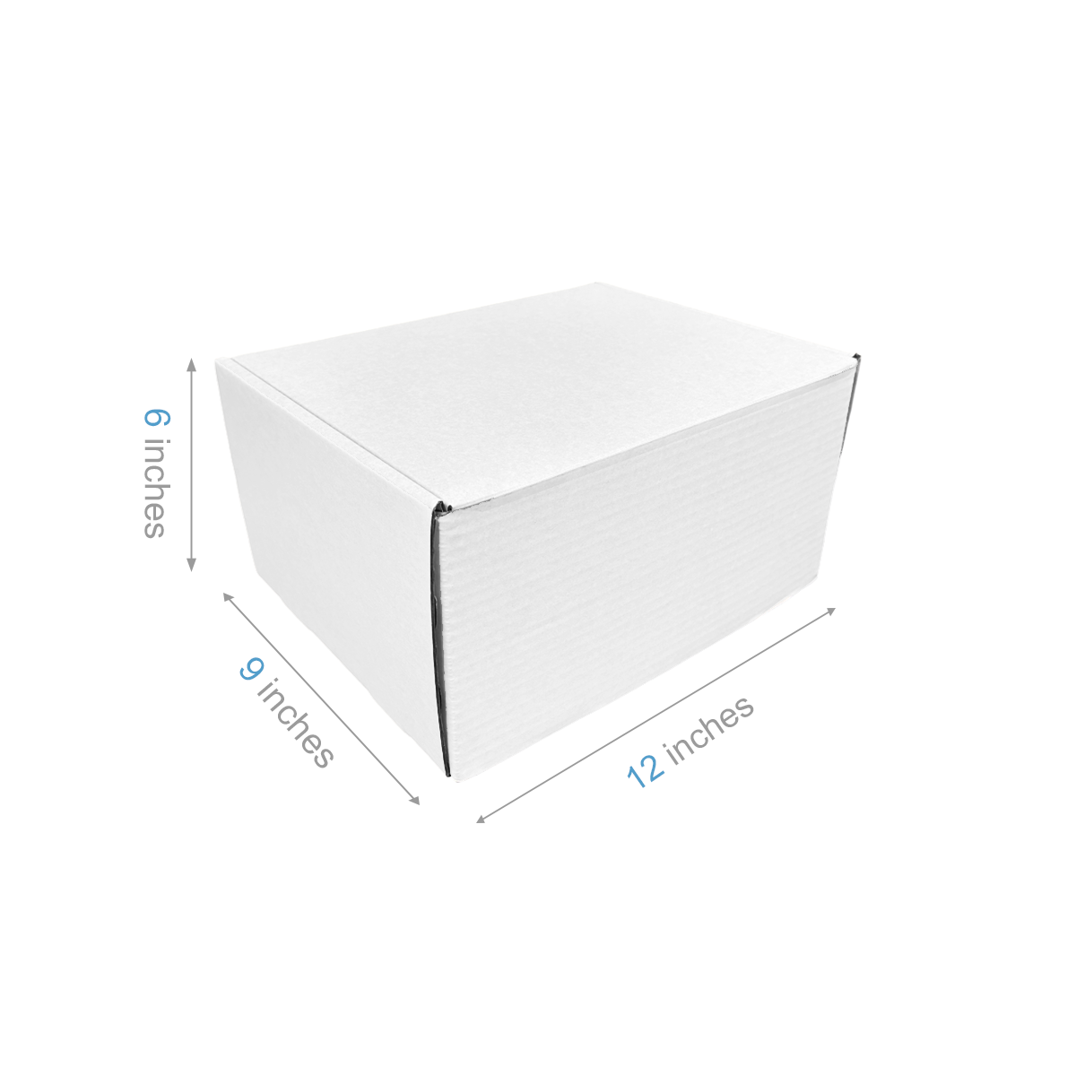 12" x 9" x 6" - White Mailer Boxes - Bundle of 40 - KIS PAPER - 6103; $3.76/pc