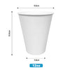 12oz - 90mm White Paper Hot Coffee Cup - Carton of 1000 - KIS PAPER - 5140; From $0.095/pc