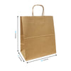 Winnie Kraft Paper Bags (12" x 7" x 14" with Twist Handles 250 pcs/case SKU #5439