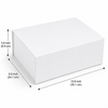Foldable Rigid Magnetic Closure Gift Box, White – 13.8 × 9.5 × 3.9 in | Pack of 10 | SKU 6352