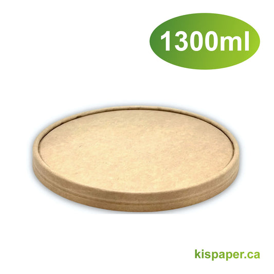 1300ml - Paper Lid for Salad Bowl - Carton of 300 - KIS PAPER - 5043; From $0.25/pc