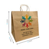 Custom Printed Cake Kraft Paper Bags 13" x 10" x 13" with Twist Handles - SKU #5446