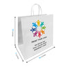 Custom Printed Star White Paper Bags 13" x  7" x  13" with Twist Handles - SKU #5362