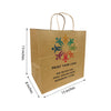 Custom Printed Take Out Kraft Paper Bags (13″ × 8″ × 13″) with Cardboard Insert & Twist Handles