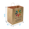 Custom Printed Super Royal Kraft Paper Bags (14" x 10" x 15.75" with Twist Handles - SKU #5317