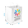Custom Printed Super Royal White Paper Bags (14" x 10" x 15.75" with Twist Handles - SKU #5321