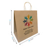 Custom Printed Tiger White Paper Bags 14" x  8" x  14" with Twist Handles - SKU #5449
