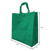15.5" x 6" x 15.5" - Flat Bottom - Green Non-Woven Shopping Bags - Carton of 200 - KIS PAPER - 5264; $0.55/pc