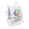 Custom Printed Dumbo White Paper Bags 15" x 10.5" x 16.5" with Twist Handles - SKU #5402