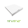 15" x 15" x 2" - White Pizza Boxes - Bundle of 50 - KIS PAPER - 5480; $0.67/pc