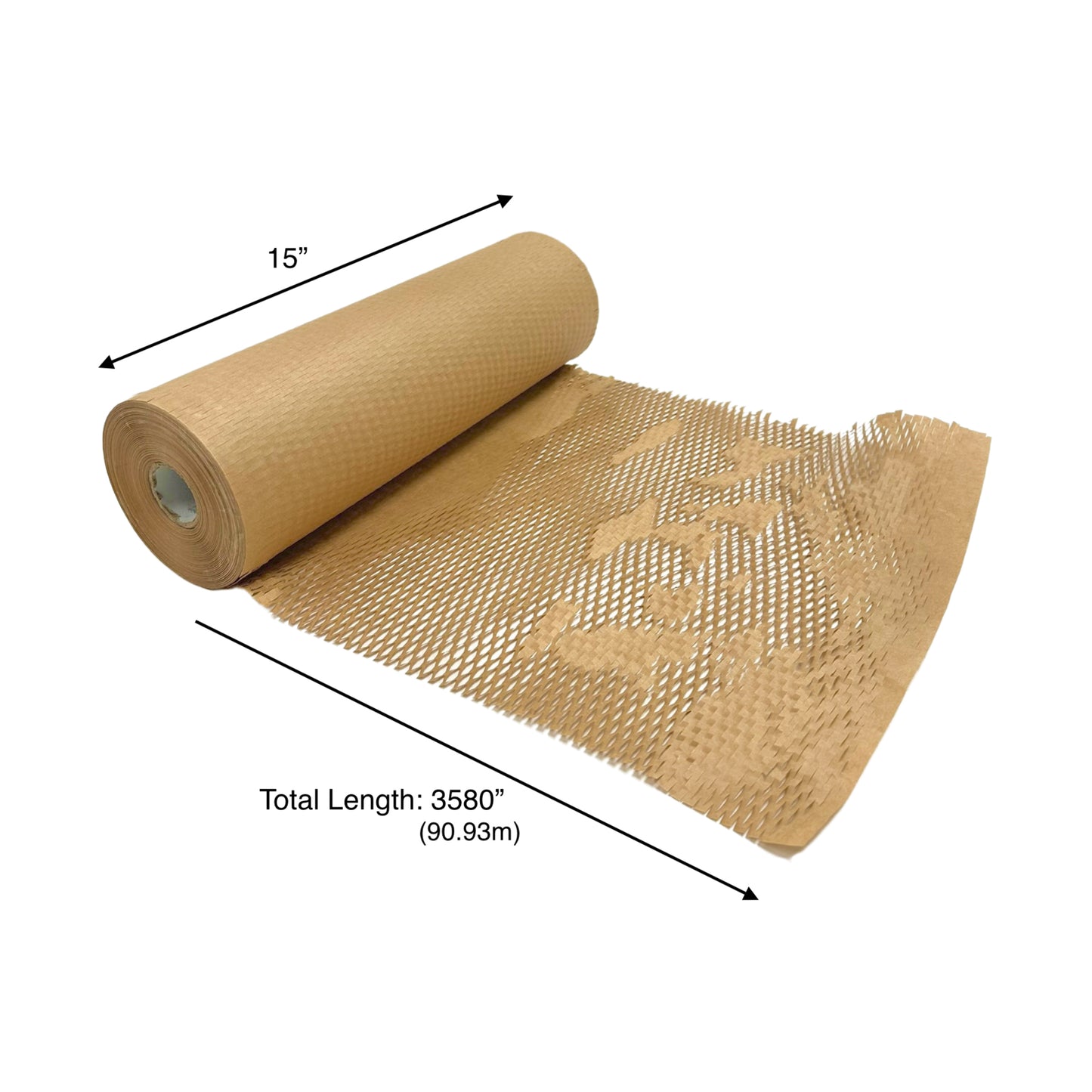 1pcs, Honeycomb, 15x3580 inches, Wrapping Paper Roll