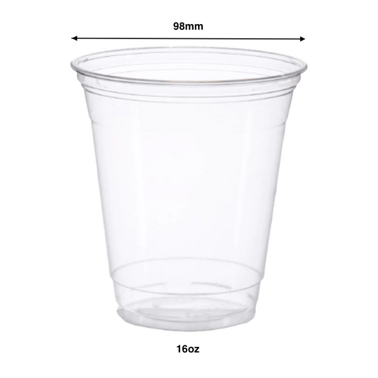 KIS-1698TG | 16oz, 473ml PET Cold Drink Cups with 98mm Opening; $0.093/pc