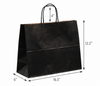 Black Paper Shopping Bag with Twisted Handles (16" x 6" x 12"), Vogue, SKU #6386