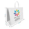 Custom Printed Vogue White Paper Bags 16" x 6" x 12" with Twist Handles - SKU #5315