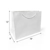 Euro Tote White Paper Bags 16" x 6" x 12" with Rope Handles "150 pcs/case SKU #5316
