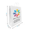 Custom Printed Queen White Paper Bags (16" x 6" x 19.25" with Twist Handles - SKU #5451