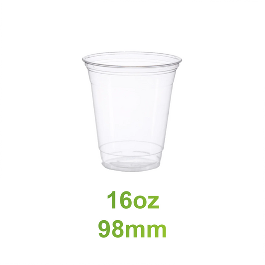 16oz - 98mm Opening PET Cold Drink Cups - Carton of 1000 - KIS PAPER - 5109; $0.093/pc