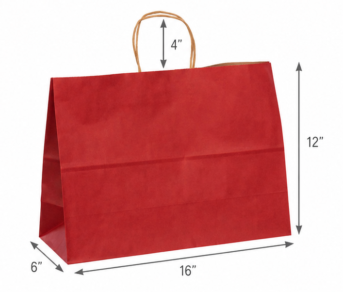 Color Vogue 16 x 6 x 12 inches Paper Shopping Bag with Twisted Handles