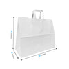 Vogue White Paper Bags 16" x 6" x 12" with Flat Handles 300 pcs/case