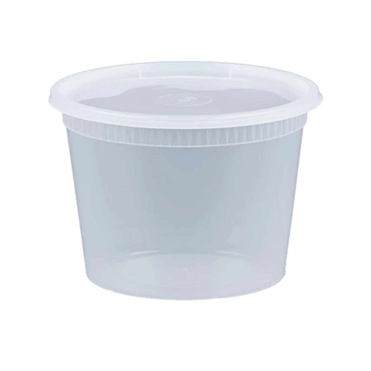 KIS-S16G | 240sets 16oz, 473ml Clear Plastic Deli Containers and Lids Combo; $0.156/set