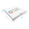 16" x 16" x 2" - Custom White Pizza Boxes - Bundle of 50 - KIS PAPER - 5482; Full Color Custom Print, Printed in Canada