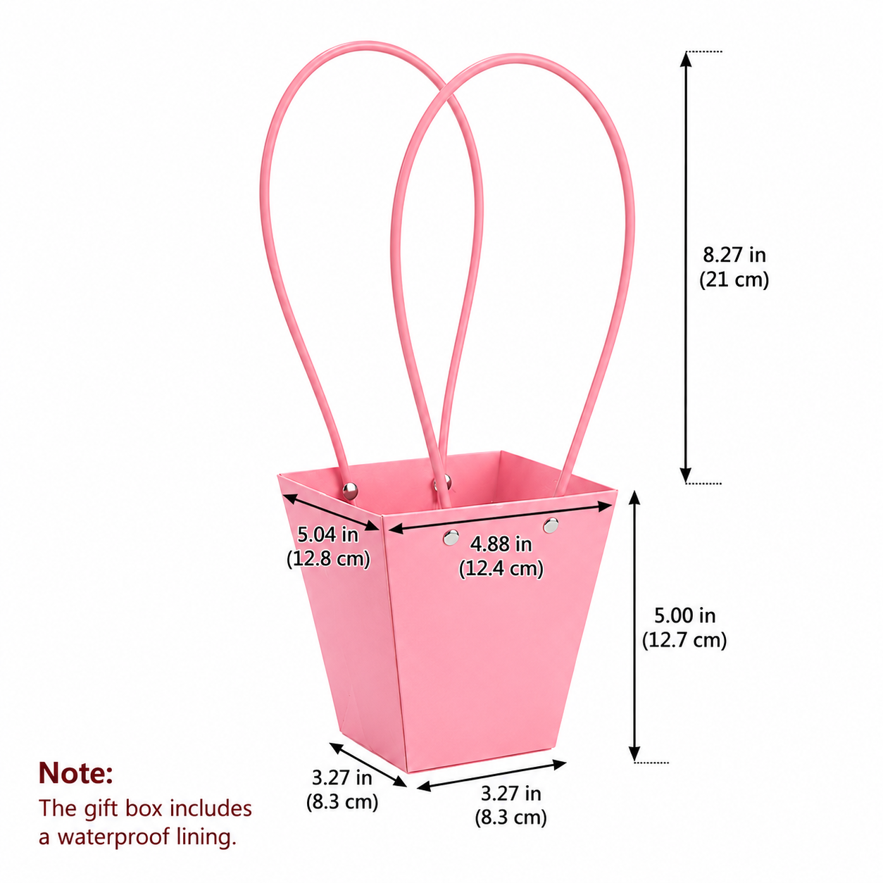 Pink Waterproof Flower Pot Bags – 4 Sizes (Small, Medium, Large, Extra Large) | 50pcs/Bundle