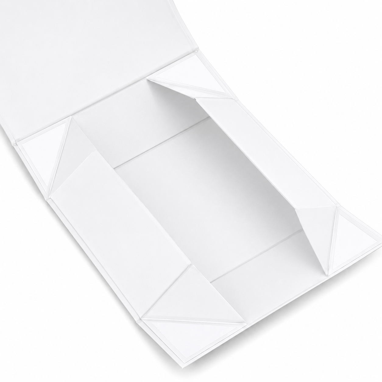 Foldable Rigid Magnetic Closure Gift Box, White – 10.2 × 7.5 × 3.15 in | Pack of 10 | SKU 6338