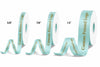 Custom Print Aqua Solid Single-Face Satin Ribbon – 3 Sizes (⅝″, ⅞″, 1½″)