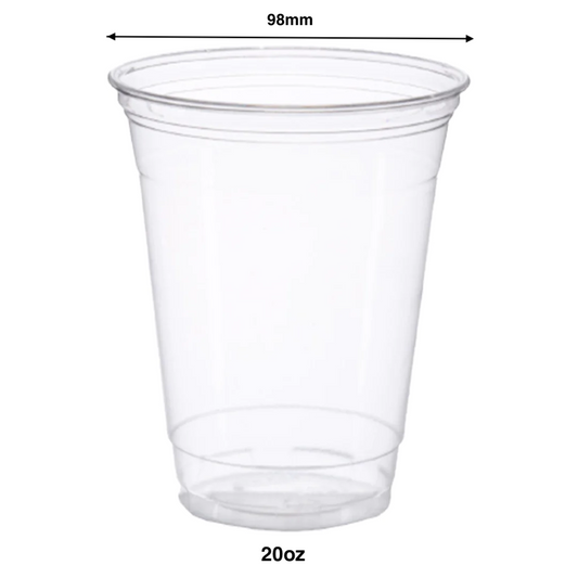 KIS-2098TG | 20oz, 591ml PET Cold Drink Cups with 98mm Opening; $0.103/pc