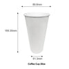20oz - 90mm White Paper Hot Coffee Cup - Carton of 1000 - KIS PAPER - 5142; From $0.146/pc