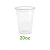 20oz - 98mm Opening PET Cold Drink Cups - Carton of 1000 - KIS PAPER - 5110; $0.084/pc