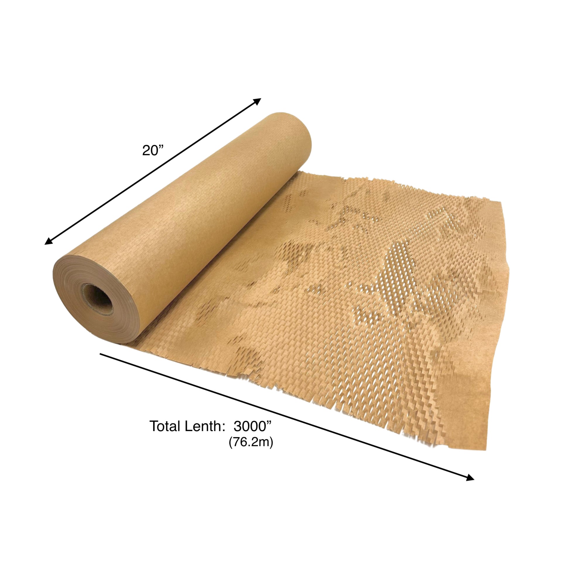 2pcs, Honeycomb, 20x3000 inches, Wrapping Paper Roll