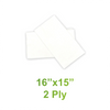 16" x 15" - 2 Ply Paper Dinner Napkin White Regular - Carton of 3000 - KIS PAPER - 5794; $0.026/pc