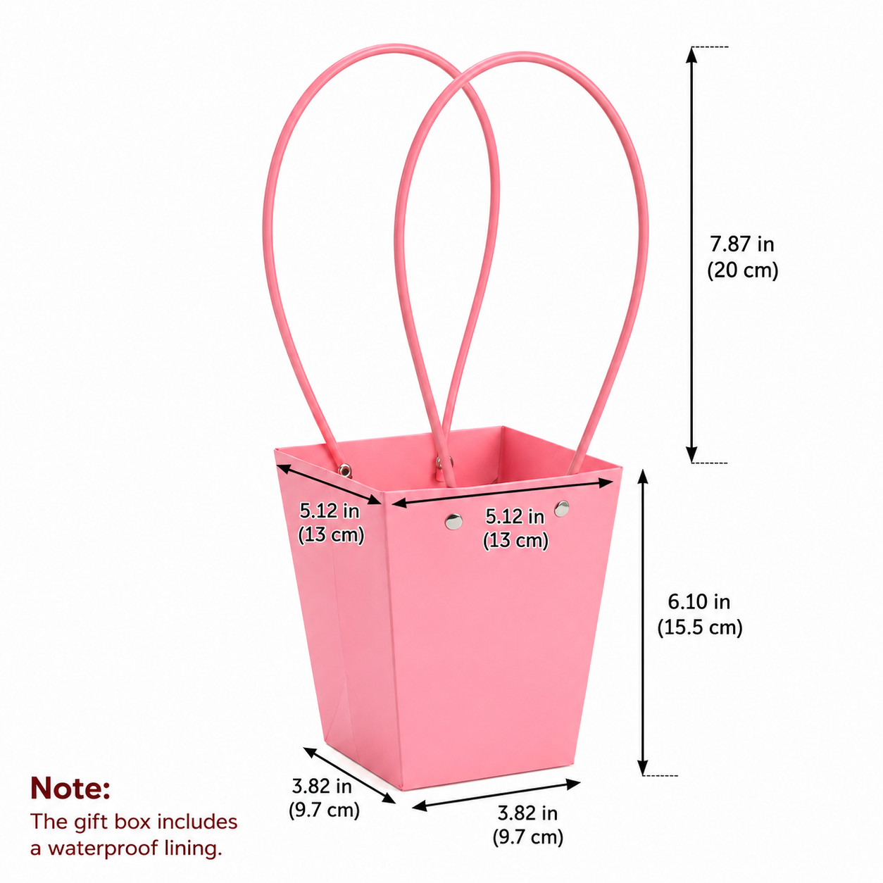 Pink Waterproof Flower Pot Bags – 4 Sizes (Small, Medium, Large, Extra Large) | 50pcs/Bundle