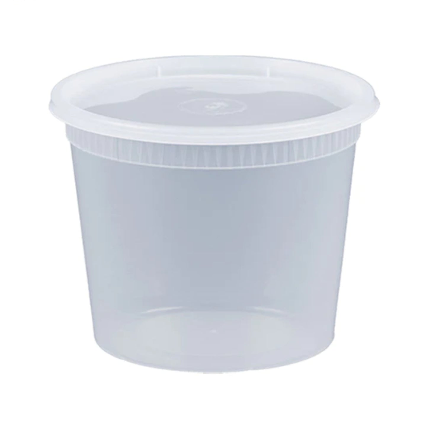KIS-S24G | 240sets 24oz, 710ml Clear Plastic Deli Containers and Lids Combo; $0.187/set