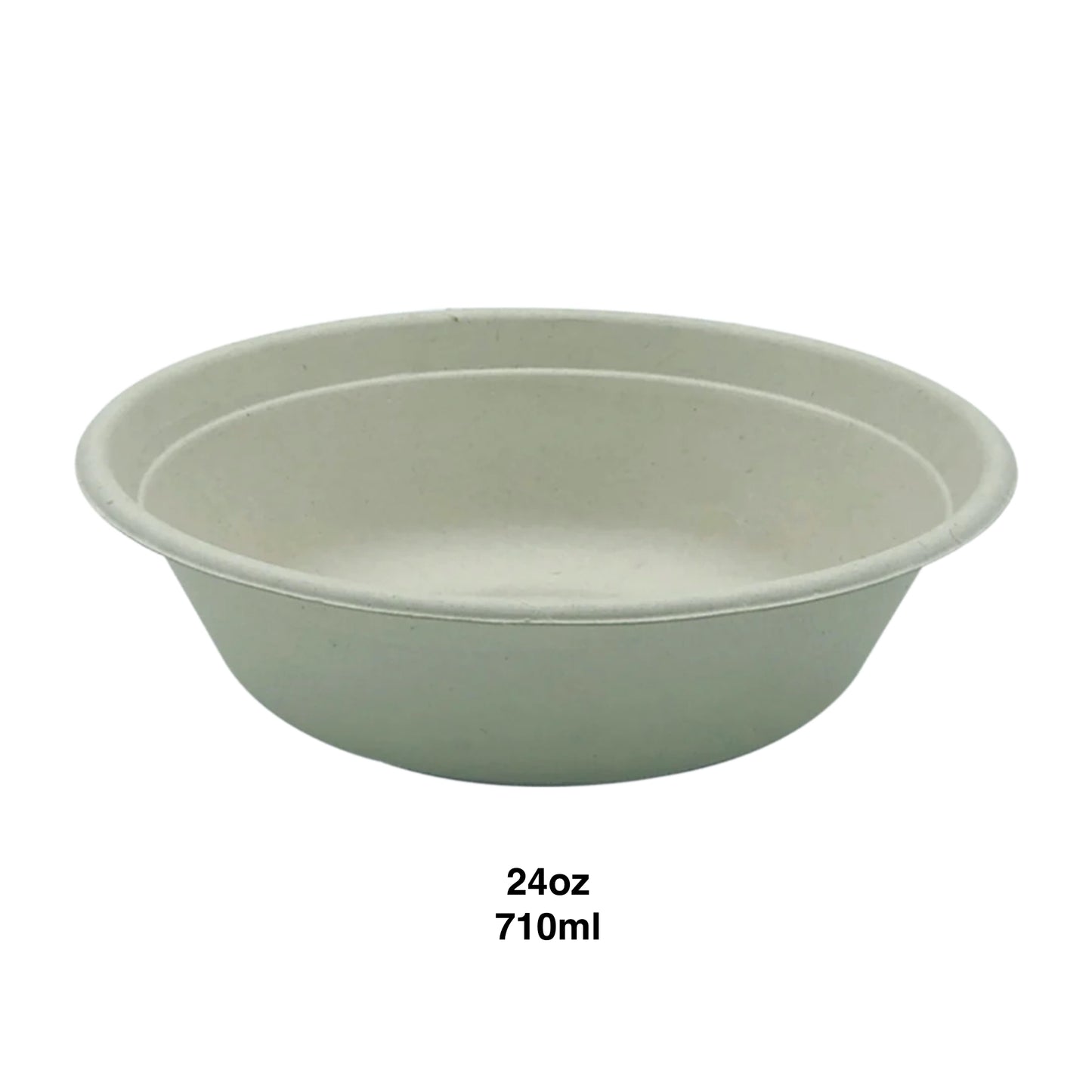 KIS-S24BG | 24oz, 710ml Round Bowl, 1-Compartment, Sugarcane Food Container; $0.116/pc