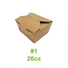 #1 - 26oz Paper Take Out Box Kraft - Carton of 450 - KIS PAPER - 6164; From $0.126/pc