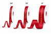 Custom Print Red Solid Single-Face Satin Ribbon – 3 Sizes (⅝″, ⅞″, 1½″)
