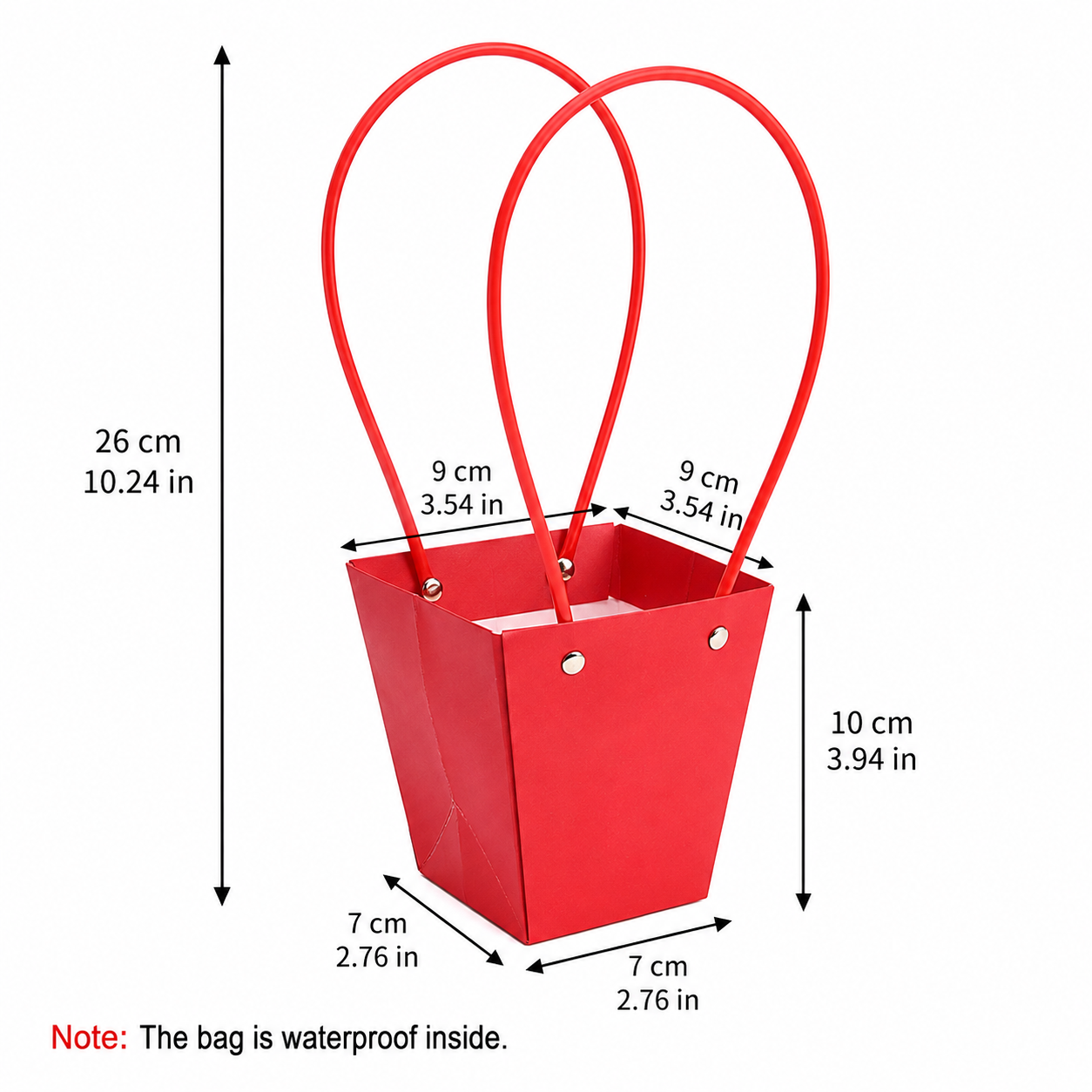 Red Waterproof Flower Pot Bags – 4 Sizes (Small, Medium, Large, Extra Large) | 50pcs/Bundle