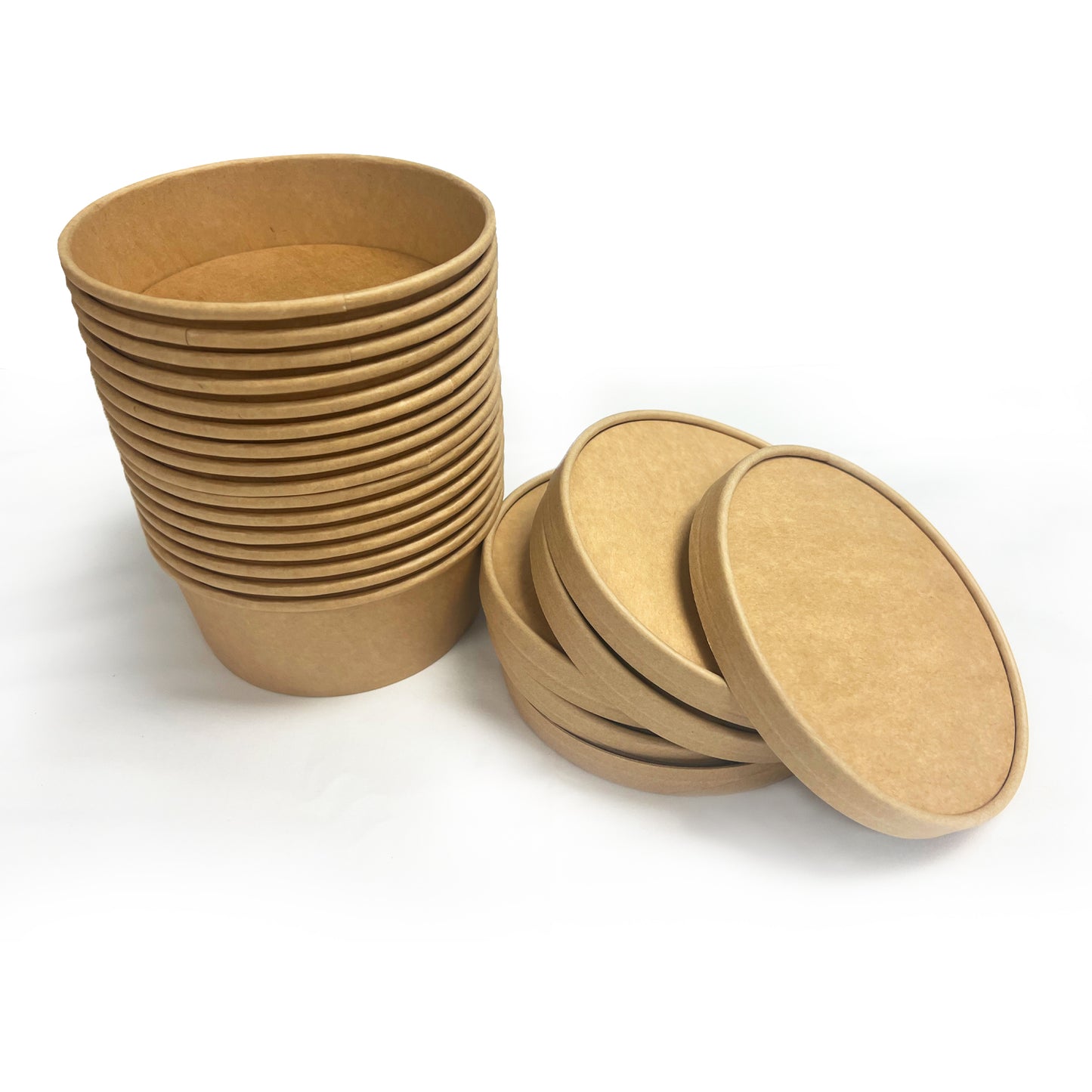 1000ml - Paper Salad Bowl Kraft - Carton of 300 - KIS PAPER - 1040; From $0.155/pc