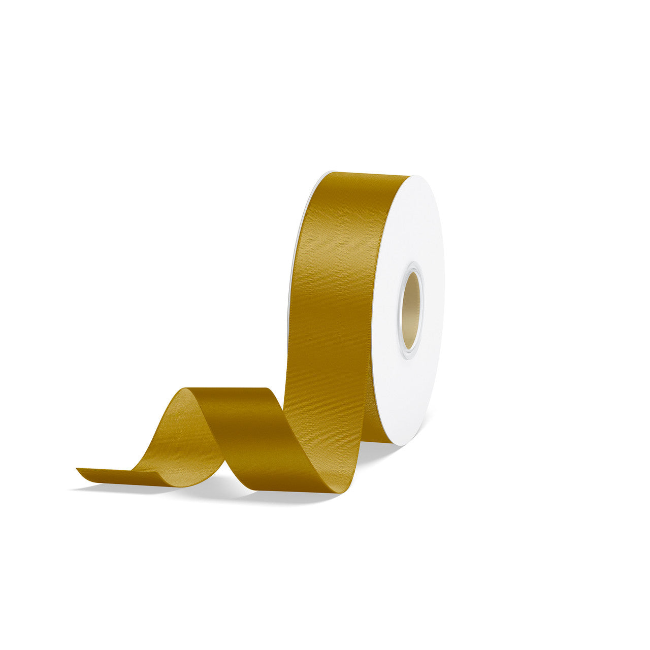 Paper Slit Ribbon Dijon Solid Single-Face Satin Ribbon – 5 Sizes (¼″, ⅜″, ⅝″, ⅞″, 1½ ...