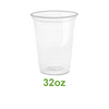 32oz - 107mm Opening PET Cold Drink Cups - Carton of 500 - KIS PAPER - 5996; $0.195/pc
