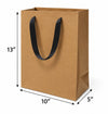Euro Tote Kraft Paper Shopping Bag 10"x5"x13" with Black Grosgrain Ribbon Handles, 150 pcs/Case – SKU#5308