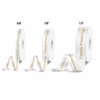 Custom Print White Solid Single-Face Satin Ribbon – 3 Sizes (⅝″, ⅞″, 1½″)