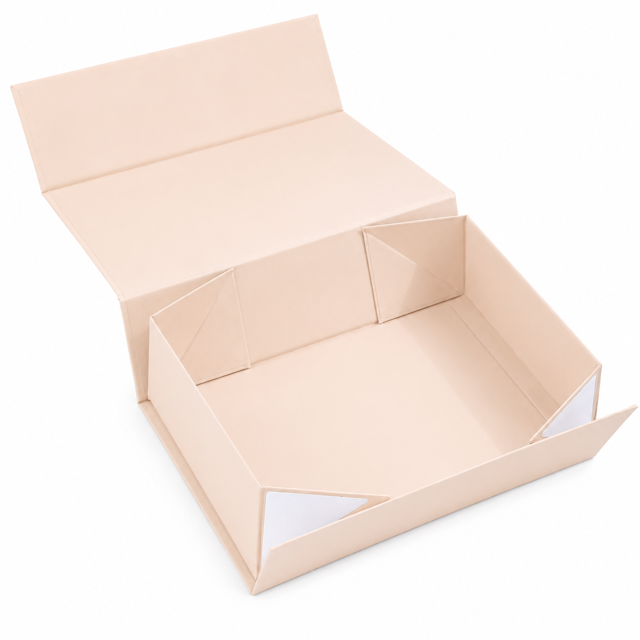 Foldable Rigid Magnetic Closure Gift Box, Beige – 9 × 6.7 × 2.75 in | Pack of 10 | SKU 6334