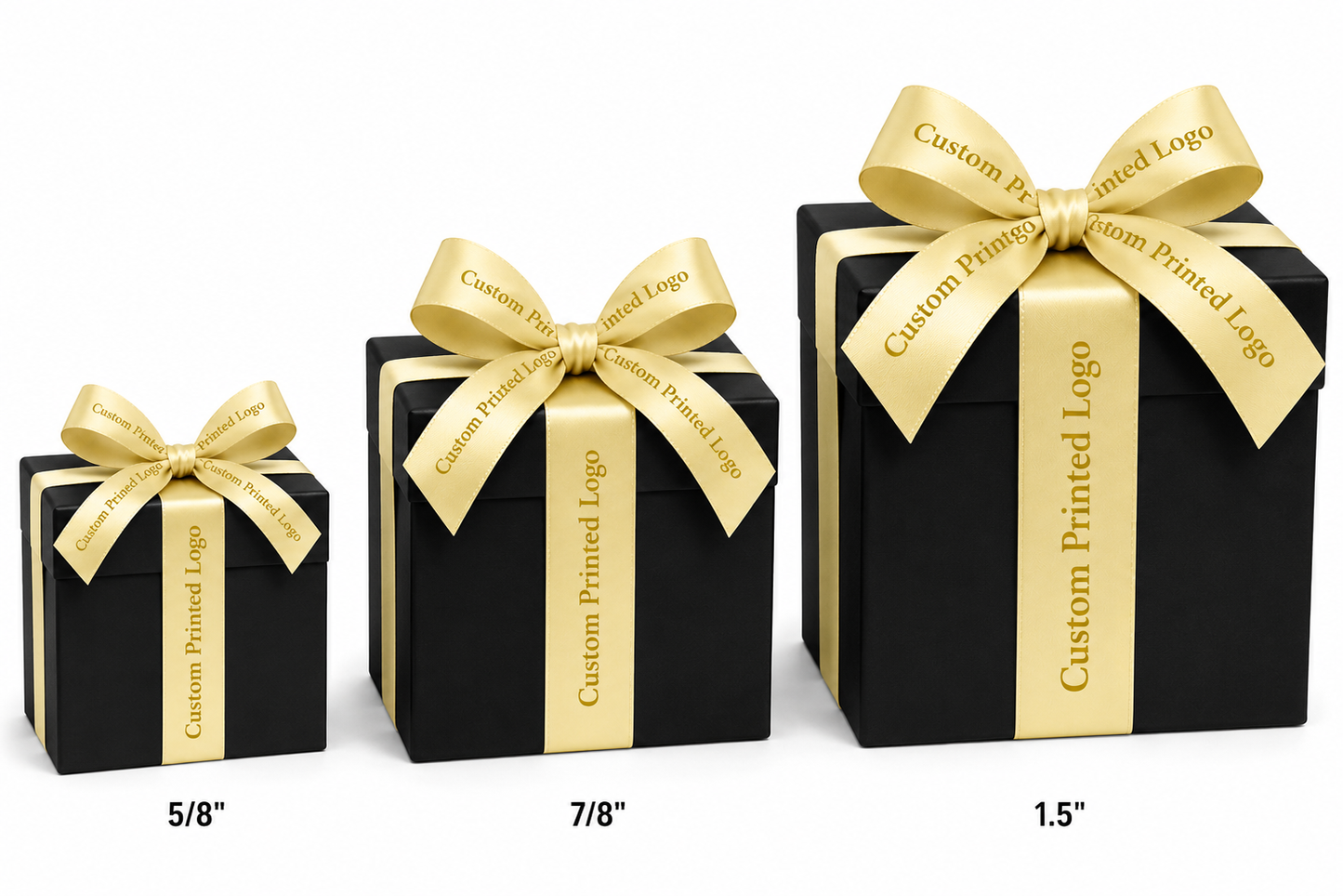 Custom Print Ivory Solid Single-Face Satin Ribbon – 3 Sizes (⅝″, ⅞″, 1½″)