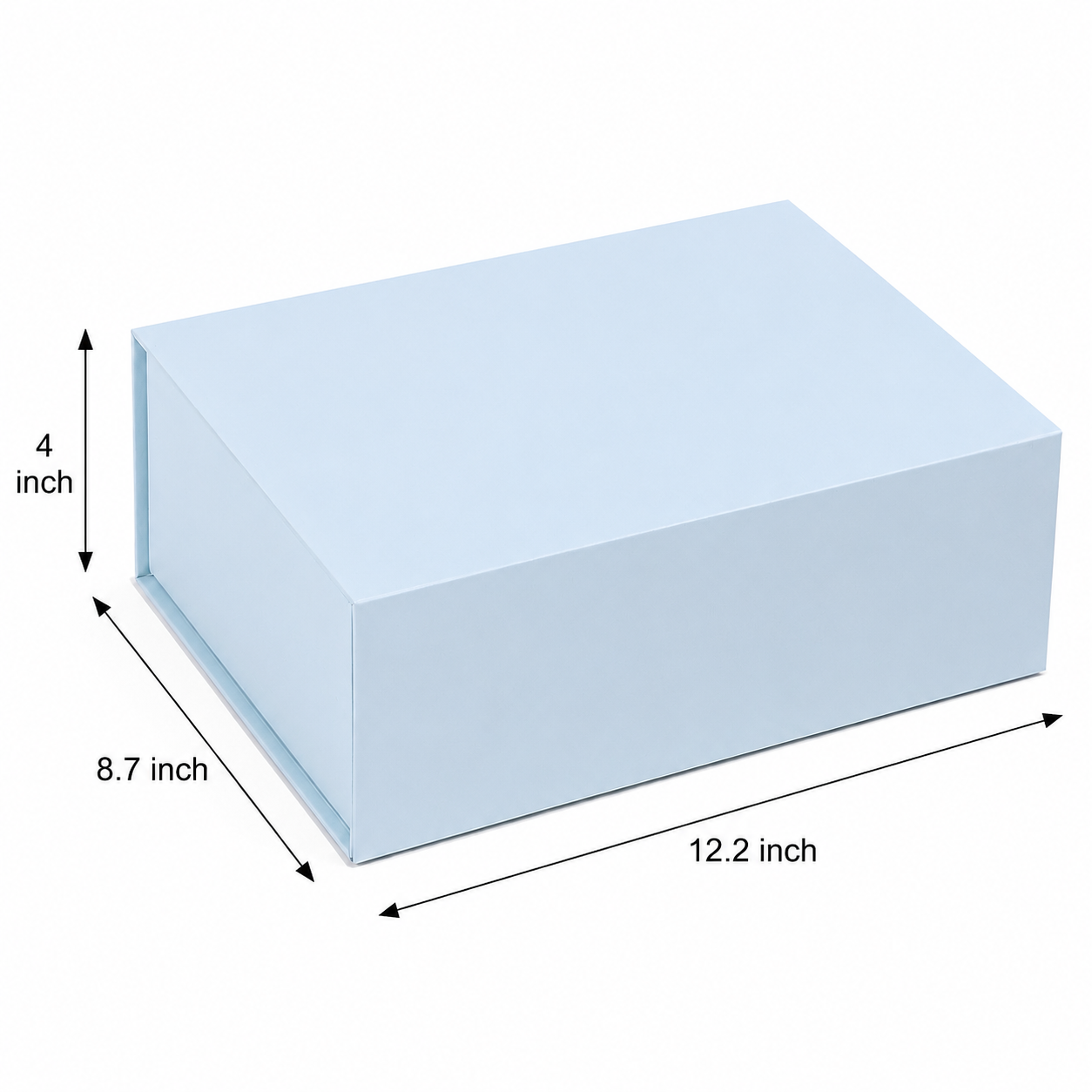 Foldable Rigid Magnetic Closure Gift Box, Blue – 12.2 × 8.7 × 4 in | Pack of 10 | SKU 6347