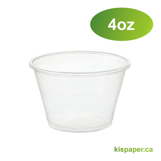 4oz - Plastic Portion Cups - Carton of 2000 - KIS PAPER - 5075; $0.026/pc