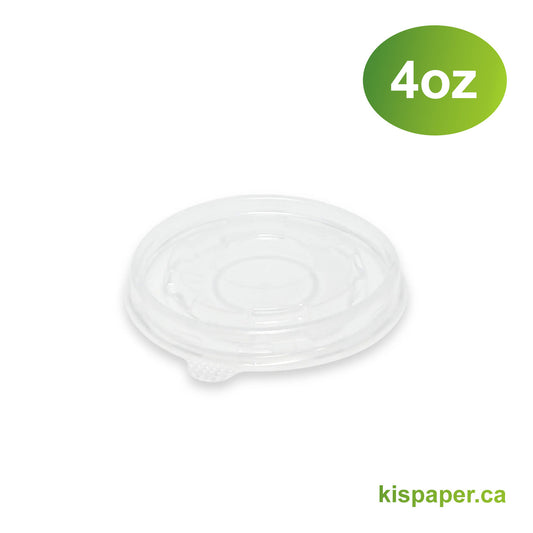 4oz - Plastic Lid for Paper Soup Containers - Carton of 1000 - KIS PAPER - 5009; From $0.035/pc